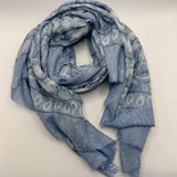 ECHARPE BANDANAS AZUL CLARO