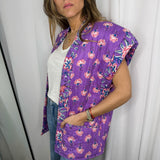 COLETE LILÁS ESTAMPADO