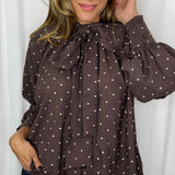 CAMISA CASTANHA LAÇADA