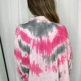 CAMISA ROSA E CAQUI COM BORDADOS