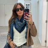 ECHARPE BANDANAS AZUL MARINHO