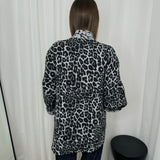 KIMONO ANIMAL PRINT CINZA