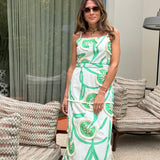 VESTIDO ESTAMPADO VERDE ÁGUA
