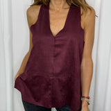 BF - TOP SUEDE BORDEAUX