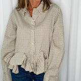 CAMISA XADREZ BEGE