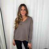 CAMISOLA MALHA TAUPE