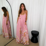 VESTIDO ROSA ESTAMPADO