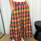 SAIA QUADRADOS MOSTARDA E ROSA