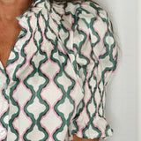 CAMISA GOLA FAVOS VERDE E ROSA