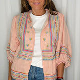 KIMONO ROSA NUDE BORDADOS