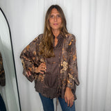 CAMISA MANDARIM ESTAMPADA