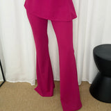 CONJUNTO TÚNICA E CALÇAS FUCSIA