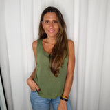 TOP MALHA ALGODÃO VERDE