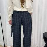 CALÇAS ESCOCÊS AZUL MARINHO