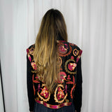 COLETE VELUDO PRETO COM BORDADOS