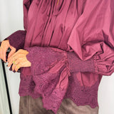 TÚNICA BORDEAUX RENDADA