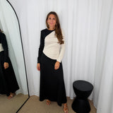 VESTIDO PRETO E BRANCO