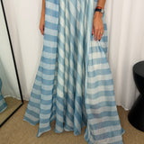 VESTIDO RISCAS AZUL CLARO