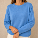 CAMISOLA MALHA DECOTE REDONDO AZUL