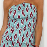 CONJUNTO TOP E SAIA AZUL CLARO
