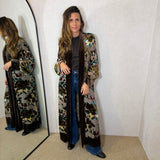 KIMONO COM BORDADOS CASTANHO