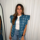 COLETE ESTAMPADO AZUL