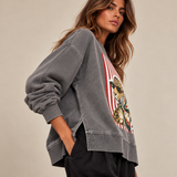 SWEAT CINZA TIGRE