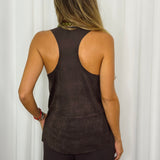 TOP SUEDE CASTANHO