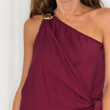 CONJUNTO TOP E CALÇAS BORDEAUX