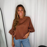 TÚNICA ABALONADA RISCAS CASTANHA