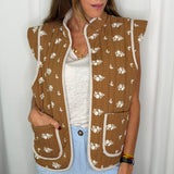 COLETE CAMEL BORDADOS FLORES