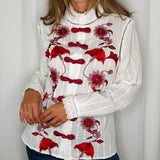 CAMISA BORDADOS VERMELHOS
