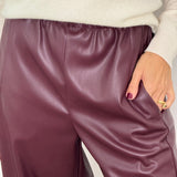 CALÇAS BAGGY ECOPELE BORDEAUX