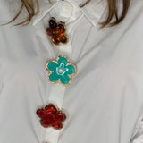 CAMISA BRANCA FLORES