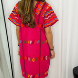 KAFTAN FUCSIA COM BORDADOS