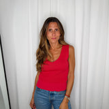 TOP MALHA FRAMBOESA