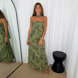 VESTIDO CAI CAI VERDE COM ECHARPE