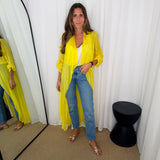 CASACO SEDA AMARELO