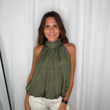 TOP HALTER VERDE
