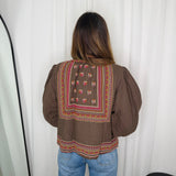 KIMONO CASTANHO BORDADOS