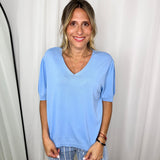 CAMISOLA MALHA FRIA AZUL CLARO