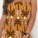 VESTIDO PALMEIRAS MOSTARDA