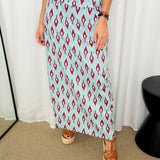 CONJUNTO TOP E SAIA AZUL CLARO