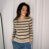 CAMISOLA MALHA BEGE RISCAS