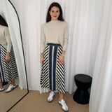 SAIA RISCAS AZUL E CRU