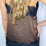 TOP FLUIDO CASTANHO RENDA