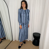 CASACO RISCAS AZUL JEANS