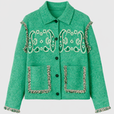 CASACO MALHA BANDANAS VERDE