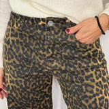 CALÇAS SARJA ANIMAL PRINT