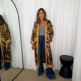 KIMONO VERDE ESTAMPADO MOSTARDA
